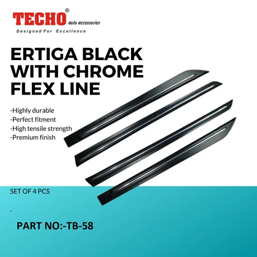 ERTIGA BLACK WITH CHROME FLEX DOOR BEADING