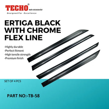 ERTIGA BLACK WITH CHROME FLEX DOOR BEADING