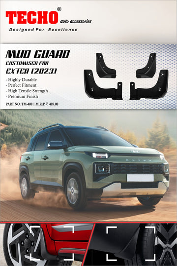 HYUNDAI EXTER 2024 ONWARDS, SET OF 4 PCS  MUD GUARD
