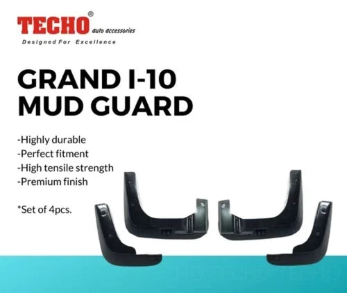 HYUNDAI GRAND I-10 2014-2017, SET OF 4 PCS  MUD GUARD