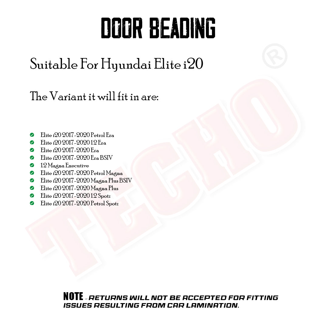 Hyundai Elite i20 2009-2012 Door Beading