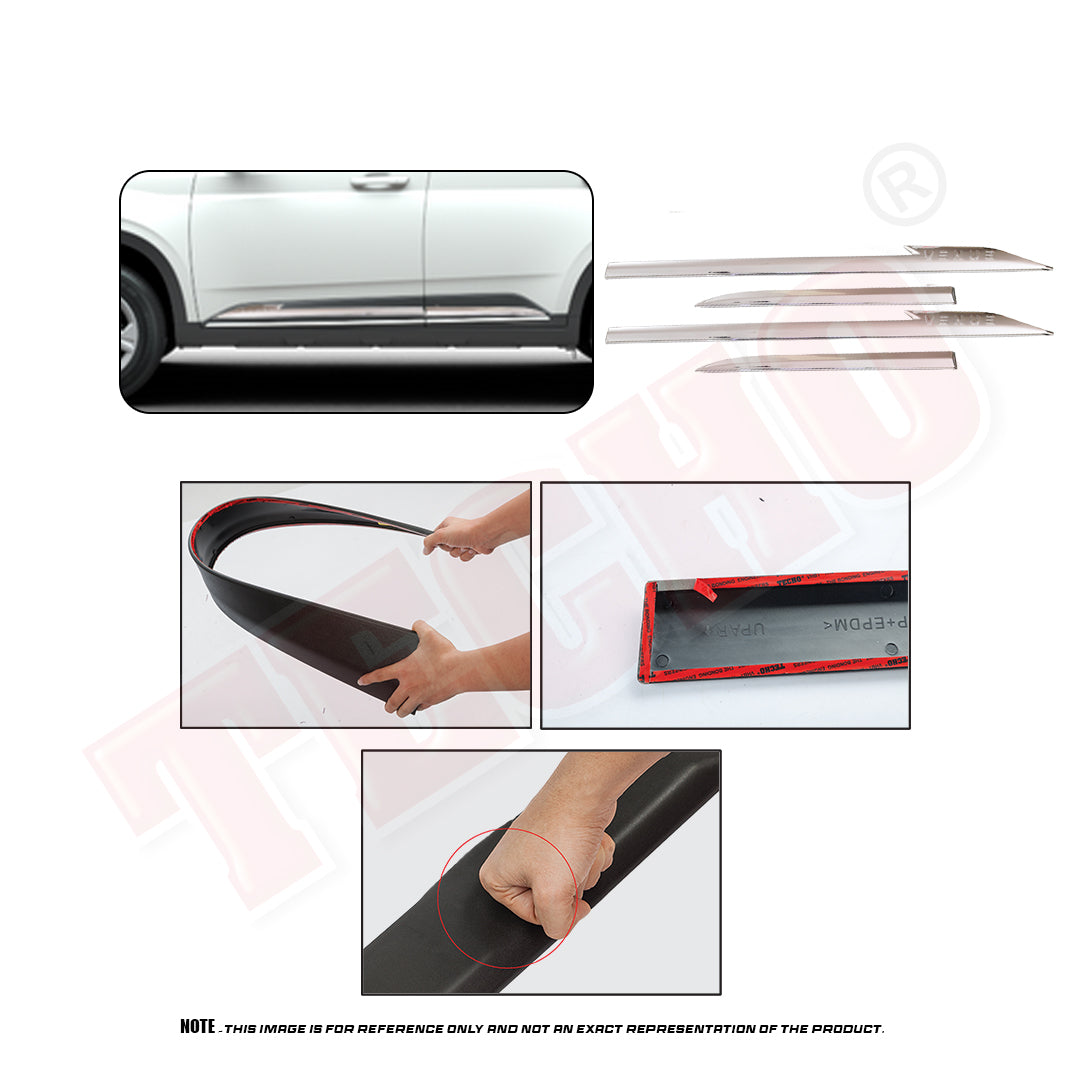 HYUNDAI V-NUE FULL CHROME 2019 ONWARDS, SET OF 4 PCS  DOOR BEADING