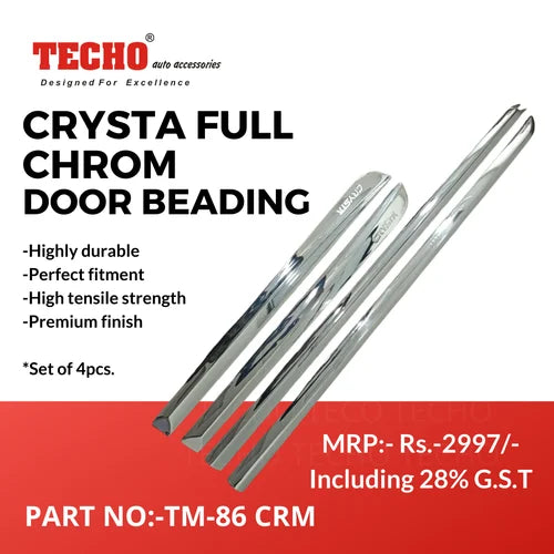 TOYOTA INNOVA CRYSTA FULL CHROME 2016 ONWARDS, SET OF 4 PCS  DOOR BEADING