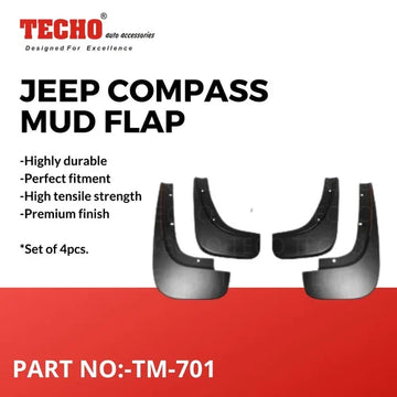JEEP COMPASS 2017 ONWARDS, SET OF 4 PCS  MUD GUARD