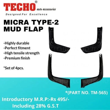 NISSAN MICRA 2019 ONWARDS, SET OF 4 PCS  MUD GUARD