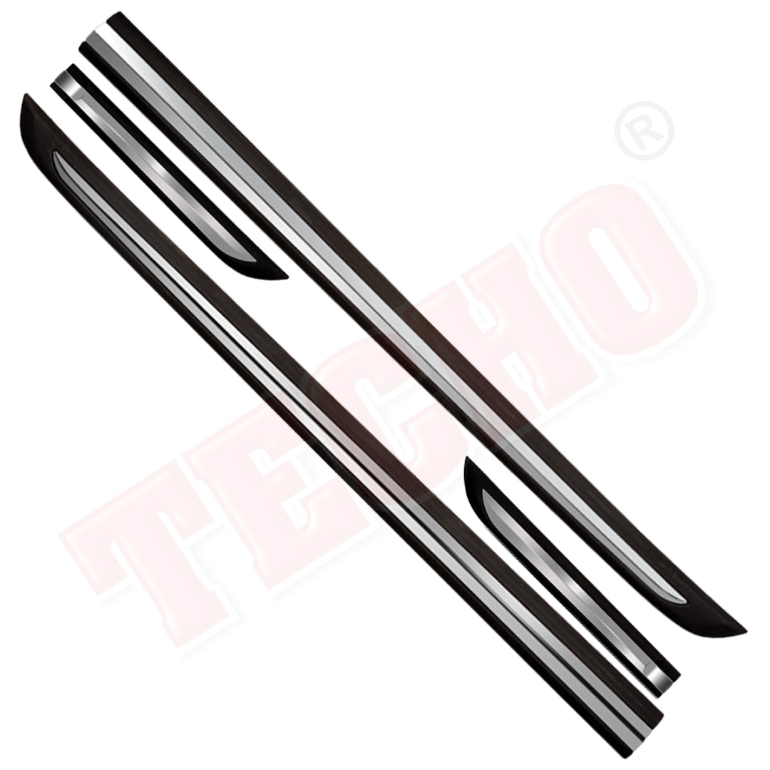 MARUTI DZIRE BLACK WITH CHROME 2017-2023, SET OF 4 PCS  DOOR BEADING