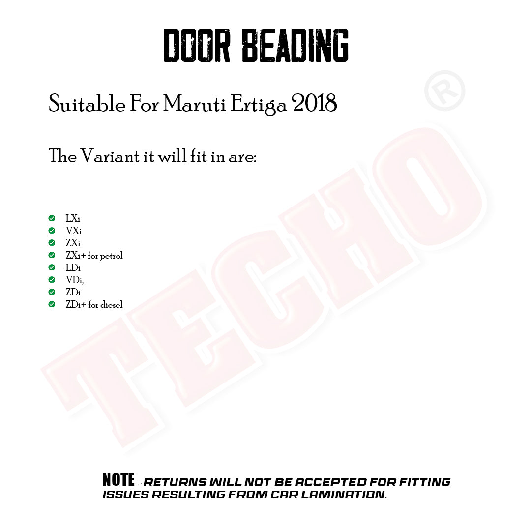 Maruti Ertiga 2018+ Chrome Door Beading