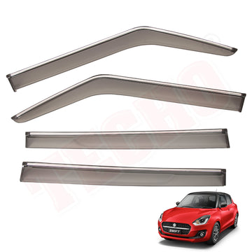 DOOR VISOR FOR MARUTI SUZUKI SWIFT I.M. CHROME LINE (2011-2017)