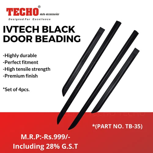 HONDA CITY IVTECH BLACK 2009-2013, SET OF 4 PCS  DOOR BEADING
