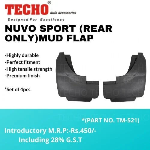 MAHINDRA NUVO SPORT 2016 ONWARDS, SET OF 4 PCS  MUD GUARD