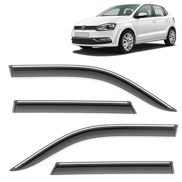 VOLKSWAGEN POLO 2010 ONWARDS CHROME LINE, SET OF 4 PCS  DOOR VISOR