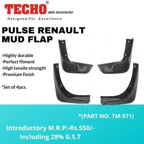 RENAULT PULSE 2012 ONWARDS, SET OF 4 PCS  MUD GUARD