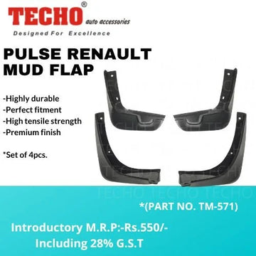 RENAULT PULSE 2012 ONWARDS, SET OF 4 PCS  MUD GUARD