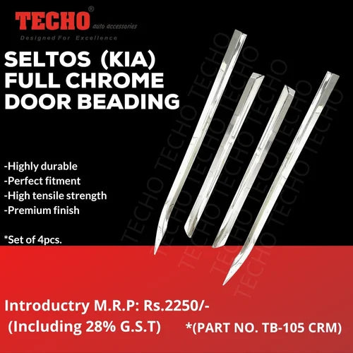 KIA SELTOS FULL CHROME 2019 ONWARDS, SET OF 4 PCS  DOOR BEADING
