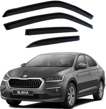 SKODA SLAVIA/ VOLKSWAGEN VIRTUS CHROME 2022 ONWARDS, SET OF 4 PCS  DOOR VISOR