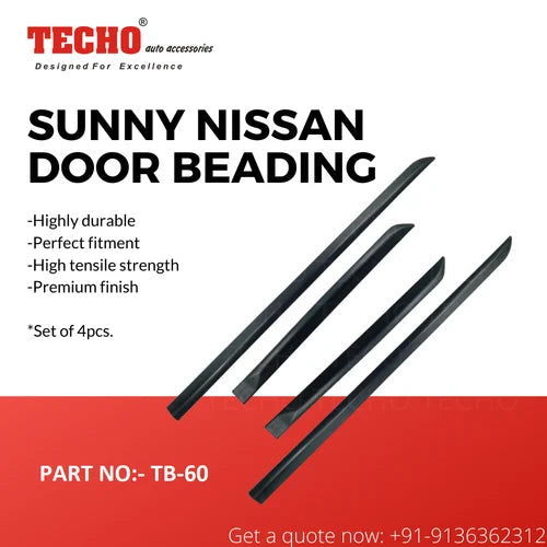 NISSAN SUNNY 2015 ONWARDS, SET OF 4 PCS  DOOR BEADING