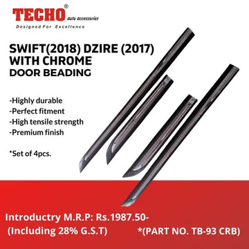 MARUTI SWIFT WITH CHROME 2018-2023 DZIRE 2017-2023, SET OF 4 PCS  DOOR BEADING