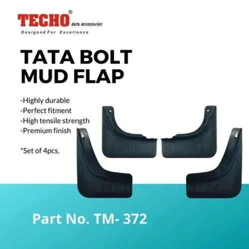 TATA BOLT 2015 ONWARDS, SET OF 4 PCS  MUD GUARD