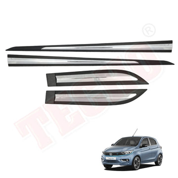 TATA TIAGO BLACK WITH CHROME 2020 ONWARDS, SET OF 4 PCS  DOOR BEADING