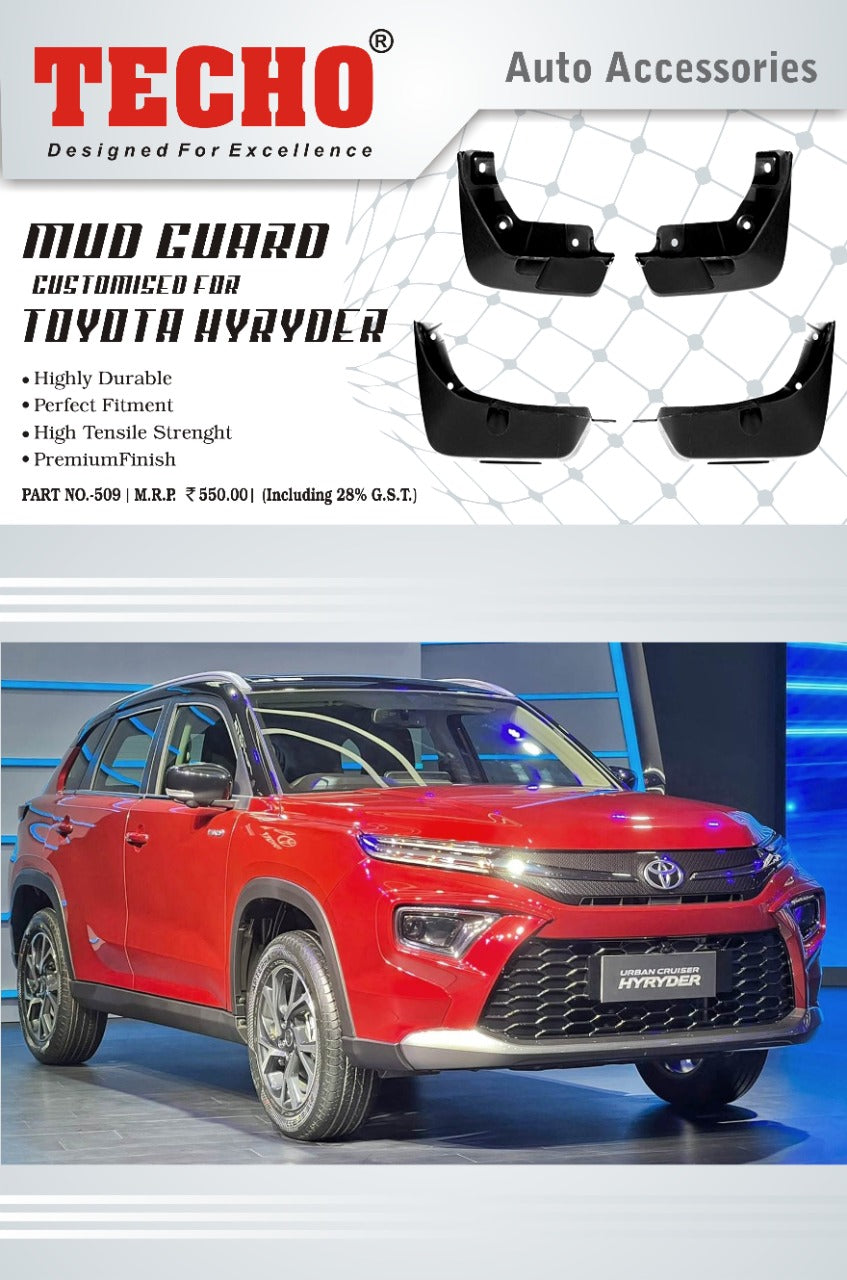 TOYOTA HYRYDER 2022 ONWARDS, SET OF 4 PCS  MUD GUARD