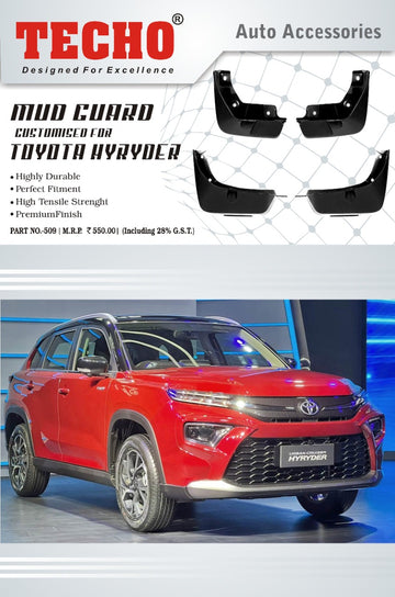 TOYOTA HYRYDER 2022 ONWARDS, SET OF 4 PCS  MUD GUARD