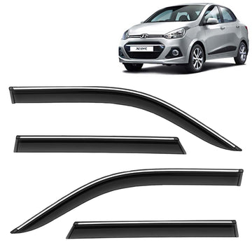 HYUNDAI XCENT CHROME LINE 2014 ONWARDS, SET OF 4 PCS  DOOR VISOR