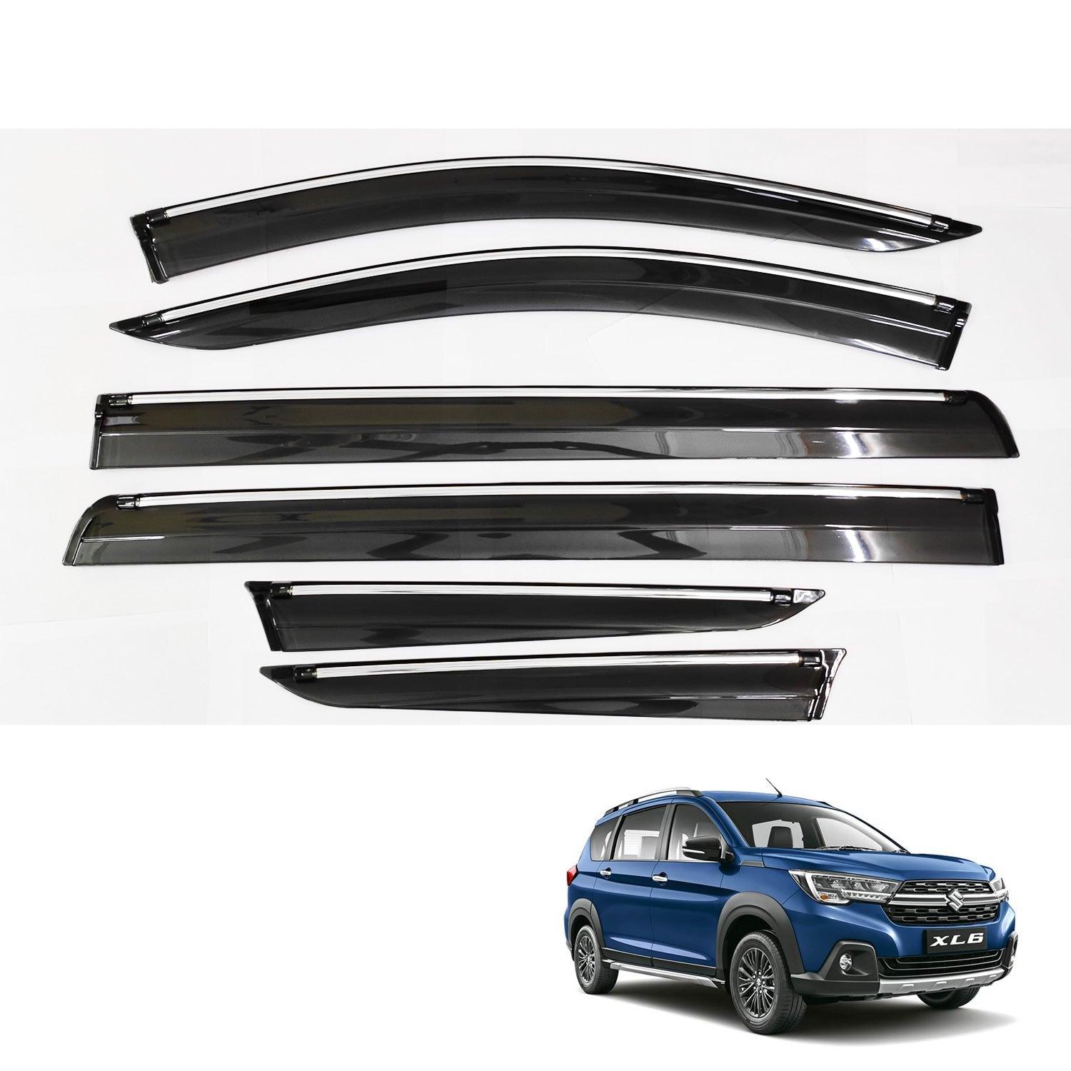 XL-6 CHROME LINE DOOR VISOR