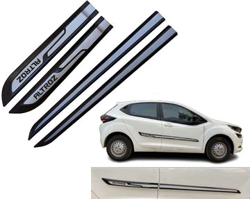 TATA ALTROZ BLACK WITH CHROME 2020 ONWARDS, SET OF 4 PCS  DOOR BEADING