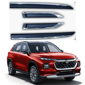 TOYOTA HYRYDER BLACK WITH CHROME-INSERT 2022 ONWARDS, SET OF 4 PCS  DOOR BEADING