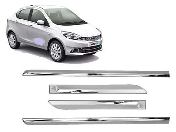 TATA TIGOR  BLACK WITH CHROME 2016 ONWARDS, SET OF 4 PCS  DOOR BEADING